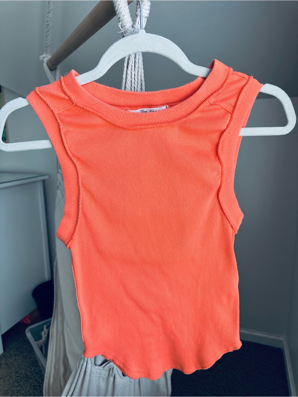 Free people orange tank top XS